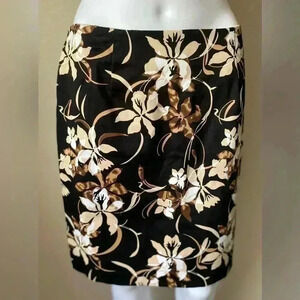 VINTAGE NINETY | Floral Hawaiian Print Mini Pencil Skirt | Size 8